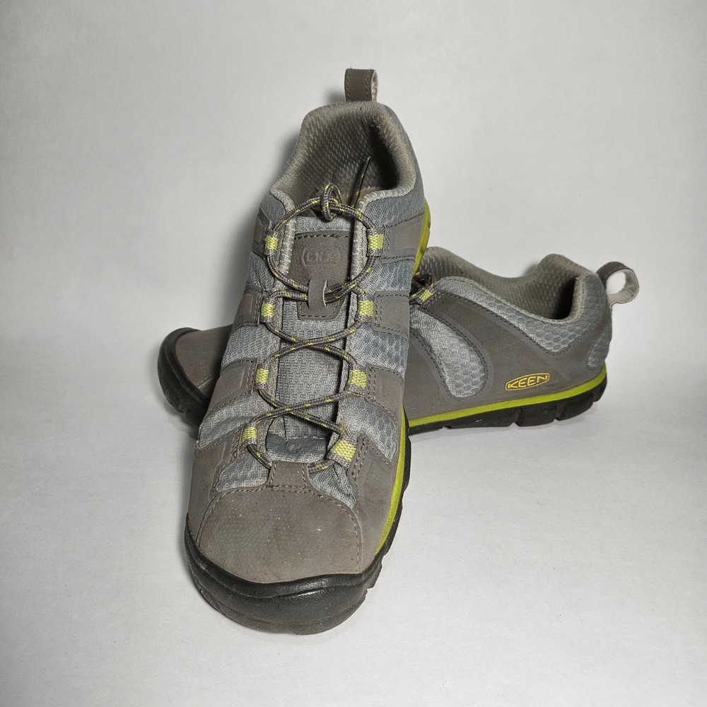 Keen CNX Hiking Shoes Womens 11 Gray Lime Green Low Top Sneakers 1008712